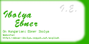 ibolya ebner business card